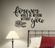 Quotes for Bedroom Wall Forever Nothing Without You Wall Decal Sticker-Black