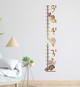 Floral Growth Chart Wall Decal Sticker Girls Height Ruler Decor Art Metallic Gold