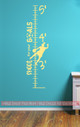 Girls Soccer Height Ruler Growth Chart Kids Room Wall Decal Sticker-Buttercream