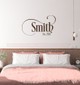 Personalized Wall Decor Decal Last Name Year Swirls Vinyl Art Letters-Chocolate Brown