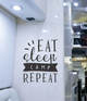 RV Decor Eat Sleep Camp Repeat Camper Wall Art Decal Sticker Quote-Black