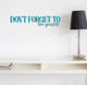 Removable Wall Art Quote Don't Forget To Love Yourself Decal Sticker Teal