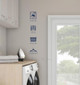 Laundry Room Wall Decal Wash Dry Fold Repeat-Deep Blue