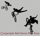 BMX Biker Silhouette Wall Decal Sticker Boys Room Decor