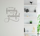 For This Family We Are Grateful Wall Decor Decal-Castle Gray