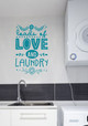 Wall Quotes Loads of Love Laundry Floral Art Decor Decal Sticker-Teal