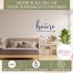 Wall Art Quotes Our Home Where Heart Is Vinyl Lettering for Walls DBlue Eggplant standards