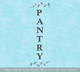Vertical Pantry Decal Sticker Laurel Wreath Kitchen Decor