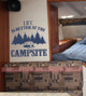 Life Better at Campsite Camper Wall Decal Sticker-Deep Blue