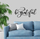 Be Grateful Cursive Modern Wall Quote Sticker Decal Home Decor Art Black