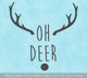 Oh Deer Antlers Nose Christmas Winter Wall Art Sticker Vinyl Decal