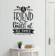 A Friend Loveth At All Times Wall Art Sticker Quote Proverbs Vinyl Decal Black