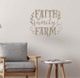 Wall Art With A Message | Faith Family Farm Wall Decal Quote Sticker Tumbleweed