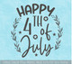 Patriotic Decor Happy 4th of July – Decal Vinyl Sticker for Round Wood