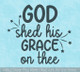 Patriotic Wall Decal God Shed His Grace On Thee Round Wood Sticker