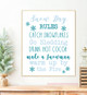 Snow Day Rules Wall Decal Sticker Winter Wall Decor Misty Blue Teal on wood sign