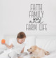 Transform Your Home with Faith Family Farm Life Wall Decal | Farmhouse Wall Art Black