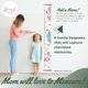 Flamingo Canvas Growth Chart Sign Girls Blush Pink Height Ruler Optional Personalization
