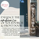 Welcome Y'all Vertical Lettering Wreath Vinyl Decal Sticker for Tall Wood Sign Porch Sitter Decor Enhance The Ambience