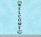 Welcome Personalized Family Name Vertical Lettering Wreath Vinyl Decal Sticker for Tall Wood Sign Porch Sitter Decor