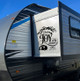Finding Joy in the Journey - Personalized Outdoor Camper Door Decal Black