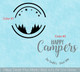 Happy Campers Personalized Custom Family Name & Date Camper Door Decal 2-color