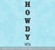 Howdy Ya'll DIY Vertical Lettering Vinyl Decal Sticker for Porch Decor