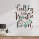 Crafting a Work of Heart Vinyl Sticker Wall Decal Craft Room Decor Quote ChBrown Turq