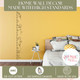 Boho Floral Growth Chart Wall Decal Girls Vinyl Sticker Height Ruler Blk standards