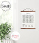 Fun Spring Word Search Canvas Wall Art Hanging Sign Interactive Print Small walnut