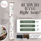 Wildflower Growth Chart Canvas Sign Girls Height Ruler Watch Them Grow Ready to Hang