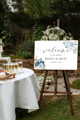Welcome to Our Wedding Poster Personalized Welcome Sign reception Dusty Blue Floral 