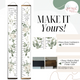 Track Precious Memories in Style White Rose Greenery Canvas Growth Chart Make it yours