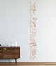 Floral Art Growth Chart Wall Decal Kids Height Ruler Wall Decor Sticker Rust