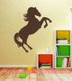 Jumping Horse Silhouette Wall Decal Sticker Boy Girl Bedroom Western Art Decor chocolate brown