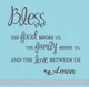 Bless Food, Family, Love Wall Sticker Quote Large 30x30 size