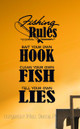 Fishing Rules Wall Vinyl Sticker Decal Art Lettering Man Cave Camper Decor