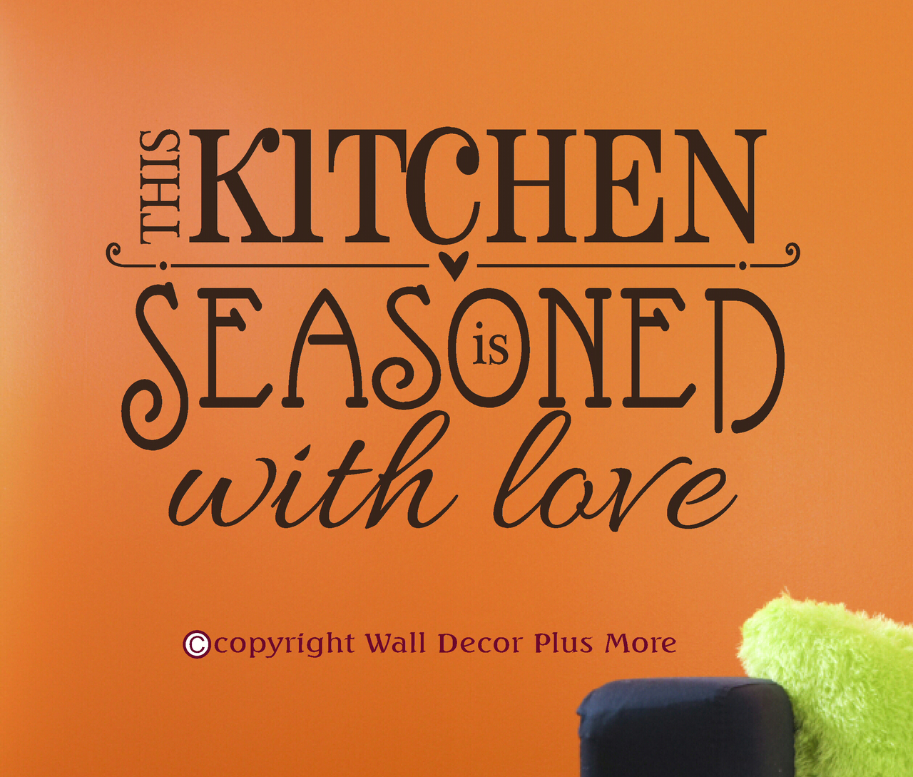 Kitchen Seasoned With Love Wall Art Decal Stickers Quote