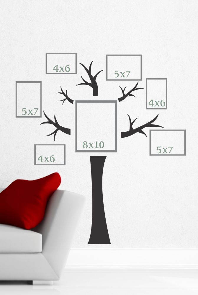 tree wall decal with branches vinyl stickers - popular wall art
