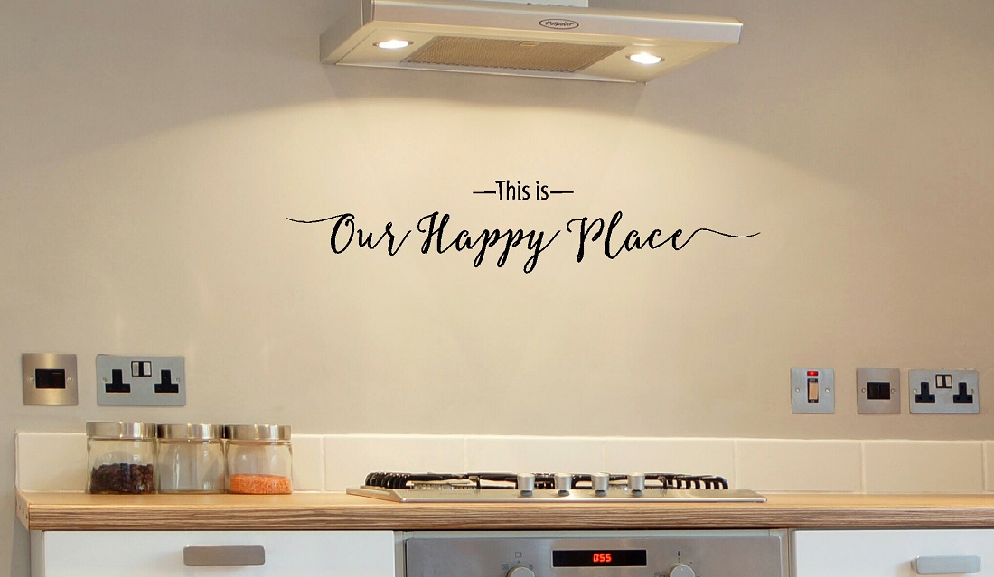 This Is Our Happy Place Wall Decal Quote for Entryway Decor