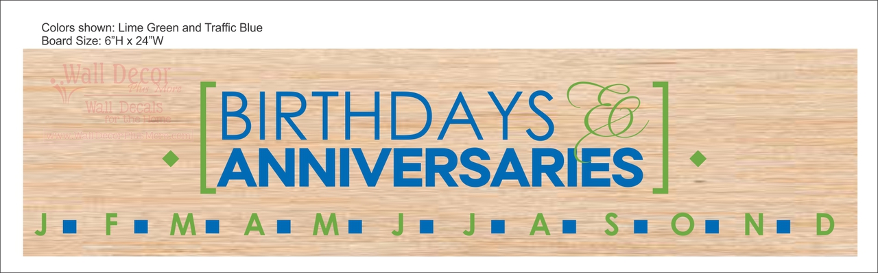 birthdays and anniversaries vinyl sticker decal for diy project birthdays and anniversaries