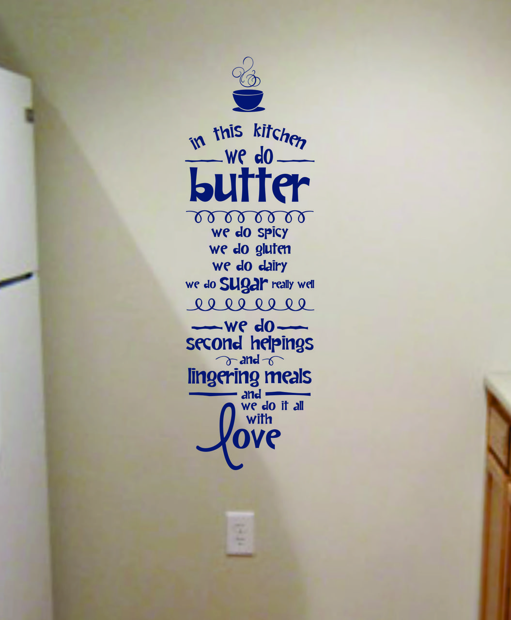 Wall Art Lettering In The Kitchen We Do Love Kitchen Wall