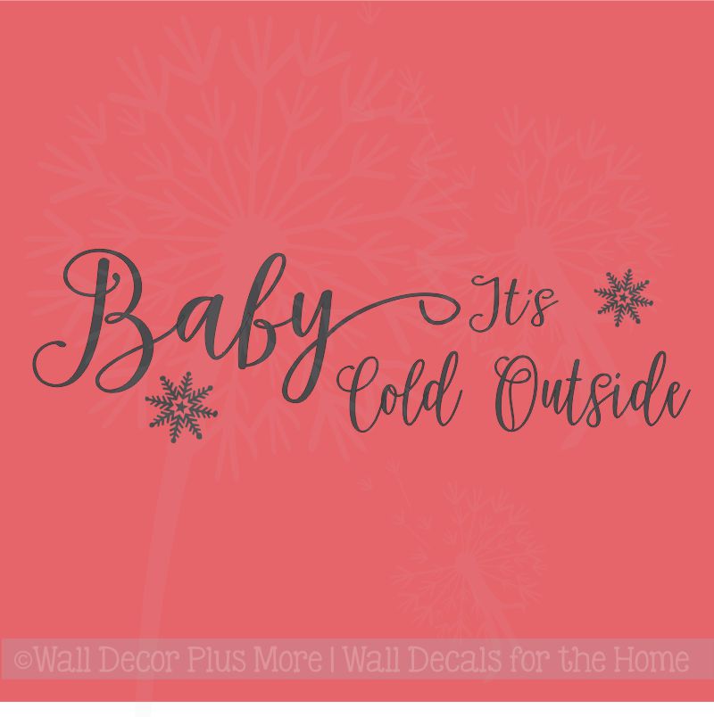 Stupell "Baby It's Cold Outside" Framed Wall Art - 16"x20", Textured Finish, Gray Frame, Ready To Hang