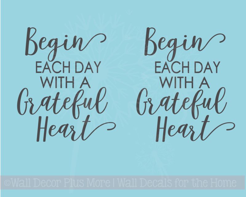 Begin Each Day Grateful Tumbler Vinyl Lettering Art Rtic Yeti Mug