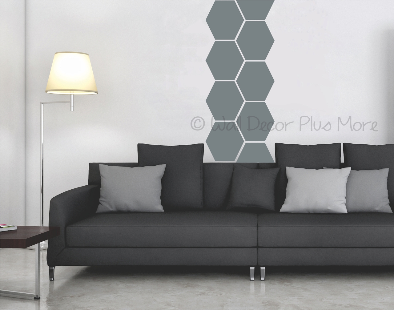 Hexagon Wall Stickers Shapes Vinyl Decals Honeycomb Art DÃ©cor 9inch