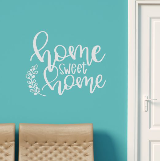 Autocollant Mural Vinyle 'Home Sweet Home' - Déco Lettrage Pour Salon Chambre