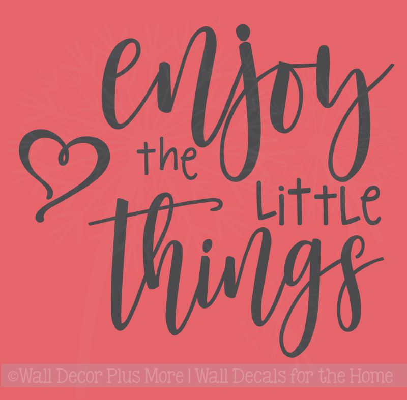 It's the Little Things That Make Life Big Wall Decal Vinyl Quote Saying Art IN51 