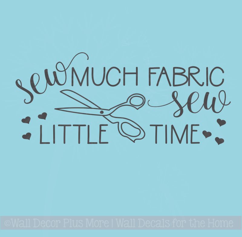 Sewing Room Wall Stickers Sew Little Time Seamstress Vinyl Art Decals