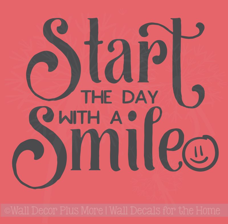 Wall A Class Decor Start Inspirational Smile Quotes Vinyl Stickers With