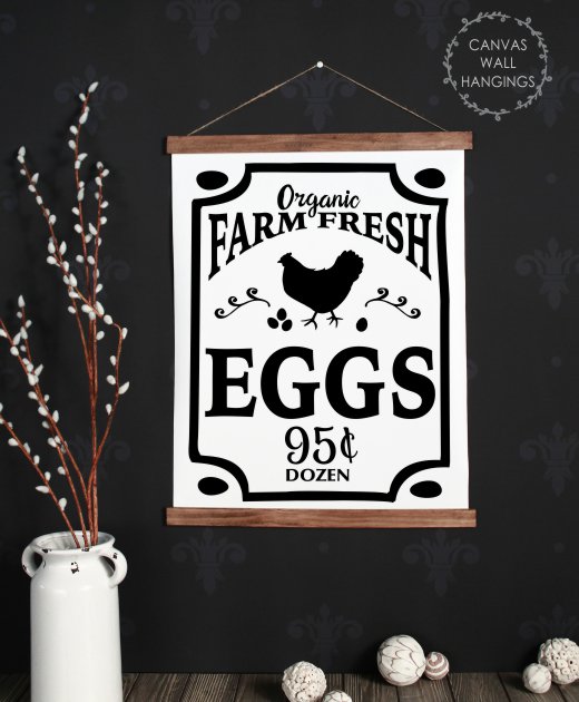 Kitchen Wall Art Canvas The Range 19x24 wood canvas wall hanging farm fresh eggs farmhouse chicken wall art